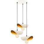 Ozaia - lustre or et noir, style moderne, diamtre 45 cm, hauteur 106 cm, pour salon ou chambre principale ...