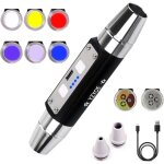 Six leds rechargeable pierre pr�cieuse lampe de poche jade lumi�re d'�valuation, bijoux super lumineux ...