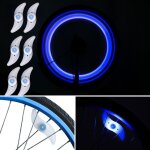 Sizplnwy lot de 6 �clairages led pour rayons de roue de v�lo - 3 modes de clignotement, �tanches, fixation ...
