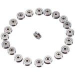 Sjlerst - 20pcs v623zz guide de rainure en v miniature en acier roulement  billes de rail de poulie ...