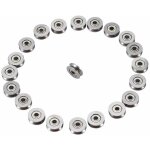 Sjlerst - 20pcs v623zz guide de rainure en v miniature en acier roulement � billes de rail de poulie ...