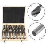 Sjlerst - lot de 8 forets h�lico�daux en acier tremp� - forets h�lico�daux en m�tal hss 14 / 16 / 18 ...