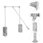 Sjlerst ? barre de penderie escamotable r�glable 830 - 1150mm ? tube d'aluminium ? capacit� 10 kg ? syst�me ...