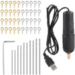 Sjlerst ensemble de mini - perceuses �lectriques en r�sine avec 10 forets pour bijoux, produits en aluminium, ...