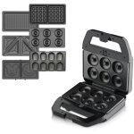 Sjlerst - gaufrier multifonction, croque monsieur multifonction 6 en 1 grande puissance de 800w, noir ...