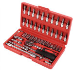 Sjlerst jeu de cl�s � cliquet?kit de cl�s � douille 46 pi�ces / ensemble, cliquet d'entra�nement 1 / ...