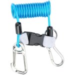 Sjlerst longe  spirale anti - perte, plonge requin coil cordon avec boutons - pression et boucles  ...