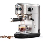 Sjlerst - machine  caf expresso avec mousseur vapeur  lait machine a cafe grain avec rservoir d'eau ...