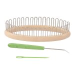 Kit de mtier  tisser  chaussettes, ensemble de machine  tricoter circulaire en bois, kit d'outils ...