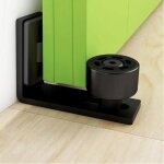 Rail de sol rglable pour mur / rail infrieur de porte pour portes coulissantes en bois, noir