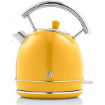 Swan - sk14630yelneu retro bouilloire, 1, 8 l, acier inoxydable sans bpa, r�sistance cach�e, sans fil ...