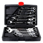 Coffret de cls mixtes  cliquet  tte inclinable  verrouillage