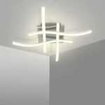 Skecten - plafonnier led lampe de lustre plafonnier design moderne courb pour le salon chambre salle ...