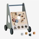 Sklum - chariot de marche multi - activits en bois pour enfants bandile bleu ciel