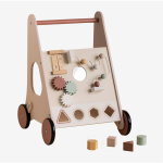 Sklum - chariot de marche multi - activits en bois pour enfants bandile rose barbe  papa