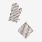 Set gant et chiffon pour four oziel sklum beige crme