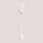 Sklum - lampadaire en lin alieta blanc gardenia