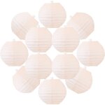 12x lanterne papier 10 cm saumon - suspension boule papier 10 cm (12'') type lanterne japonaise pour ...