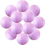 12x lanterne papier 30 cm parme - suspension boule papier 30 cm (12'') type lanterne japonaise pour decoration ...