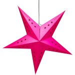 Etoile en papier fuchsia - suspension etoile 3d rose fuchsia - etoile papier deco � suspendre d�coration ...