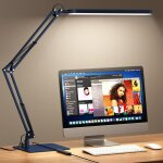Skyleo lampe de bureau - base ultra - mince et bras articule reglable lampe bureau - fonction timer, ...