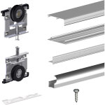 Slid'up by mantion - kit slid'up 230 aluminium anodis� naturel pour 3 portes de placard coulissantes ...
