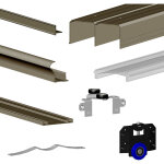 Slid'up by mantion ? kit coulissant slid'up 280 aluminium anodis� bronze pour 3 portes de placard 18 ...