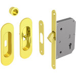 Slid'up by mantion - kit serrure � cl�s, poign�e ovale, acier finition dor�