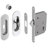 Slid'up by mantion - kit serrure � cl�s, poign�e ovale, acier finition satin�