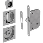 Slid'up by mantion - kit serrure � condamnation, poign�e carr�e, acier finition satin�