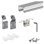Slid'up by mantion - systme coulissant slid'up 110 pour 2 portes de placard - rail 1, 5 m - 45 kg