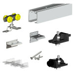 Slid'up by mantion - syst�me coulissant slid'up 160 pour 2 portes - 2 rails 1, 5 m - 60 kg