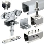 Slid'up by mantion - syst�me coulissant slid'up 2000 pour 2 portes ext�rieures 50 mm max - rails 2 x ...