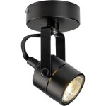 Slv ? spot de plafond halog�ne gu10 50 w noir 132020 ? aluminium ? hauteur 15 cm ? largeur 9. 5 cm ? ...