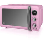 Swan sm22030lpneu retro micro - ondes numrique 20l, 5 niveaux puissance, dconglation, minuterie 800w ...