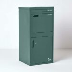 Smart parcel box? - bo�te aux lettres / colis extra - large vert � acc�s frontal et arri�re en acier