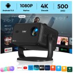 Smart projector vid�oprojecteur portable, �cran r�glable 1080p full hd 60 � 200 pouces, 3m de projection, ...