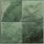 Smart tiles 4 cr�dences adh�sives - zellige taza vert - effet c�ramique - 22. 86 cm x 22. 86 cm