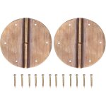 Snq - jeffergarden 2set charni�res rondes en laiton accessoire de quincaillerie de charni�re antique ...