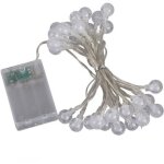 Snq - jeffergarden guirlande lumineuse globe aliment�e par piles color�e ip66 ampoule led tanche guirlande ...