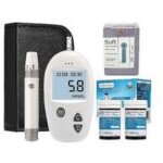 Snq - kit de test de diabte pour moniteur de glycmie avec 50 bandelettes de test sans codage, 50 lancettes ...