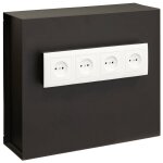 Socket coffre - fort invisible � emmurer, � cacher derri�re prises de courant, 4 prises - 35 x 40 x 13 ...