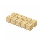 Socle cube en bois brut de dimensions 3, 6 x 3, 6 x 3, 6 cm avec rainure incline - lot de 10