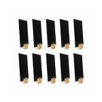 Socle cube en bois brut de dimensions 3, 6x3, 6x3, 6 cm avec ardoise 20x10 cm incline - lot de 10