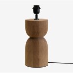 Socle pour lampe de table diniz sklum bois de mangue ?30 cm