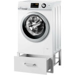 Dandibo - socle pour lave - linge avec tiroir m�tal blanc 96502 socle pour lave - linge rehaussement ...