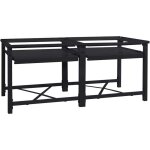Socle pour machine � laver 2 pcs noir 120 x 56 x 52 cm acier
