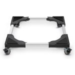 Socle machine a laver 4 roulettes verrouillables, charge 200kg support machine � laver, largeur r�glable ...