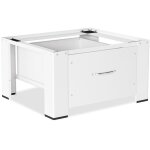 Socle de machine � laver blanc socle pour machine � laver avec tiroir, antid�rapant, jusqu'� 150 kg - ...