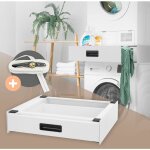 Ml - design - socle pour machine à laver avec tiroir coulissant, acier, blanc, 60, 5x54 cm, antidérapant, ... Ml - design - socle pour machine à laver avec tiroir coulissant, acier, blanc, 60, 5x54 cm, antidérapant, ...